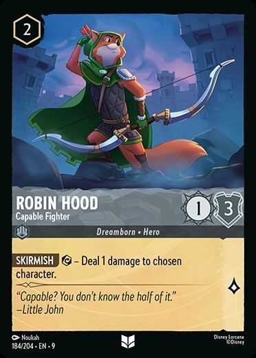 Lorcana - Fabled 'Robin Hood - Capable Fighter'